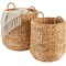 Best Choice Products 2-Piece Round Nesting Baskets W/Handles, Handwoven Water Hyacinth, Storage Organizer